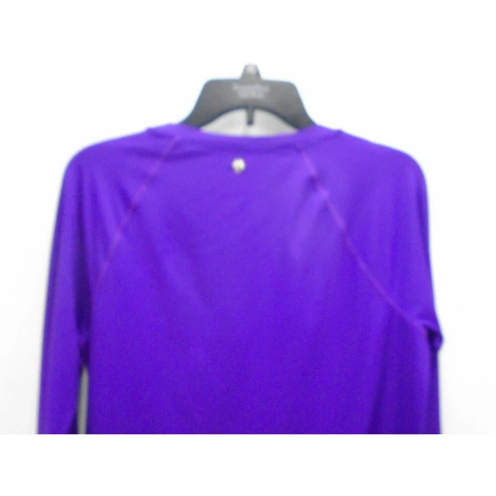 Lilly Pulitzer Kieran Luxletic Womens Size L Long Sleeve Purple Tie Front - Picture 10 of 14